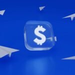 a computer screen with a blue background